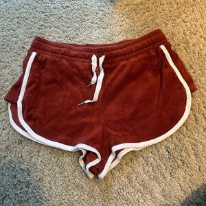 Forever 21 tericloth orange shorts
